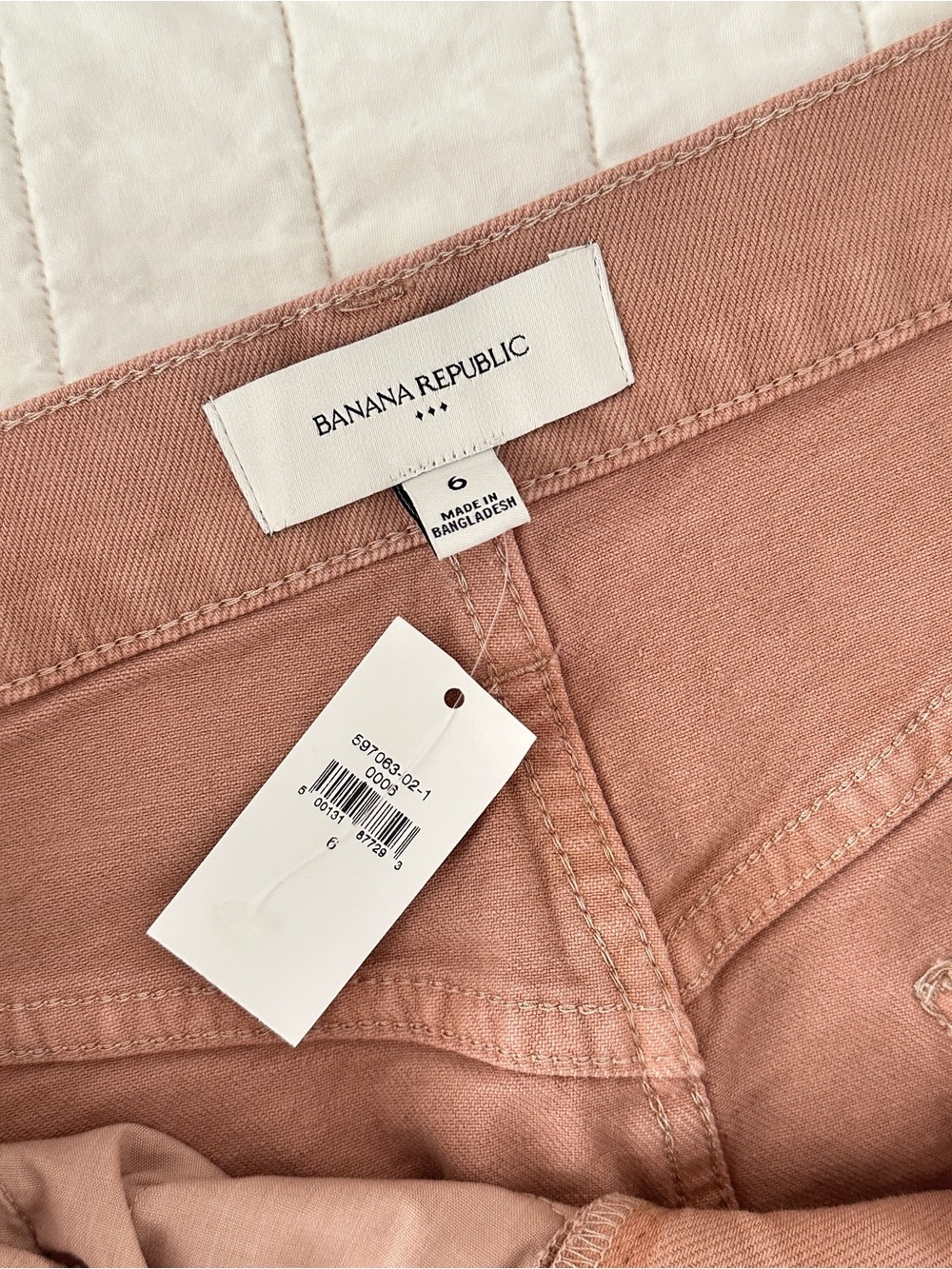 NWT Banana Republic Classic Midi Denim Pencil Skirt in Blush / Dusty Rose - Picture 2 of 5